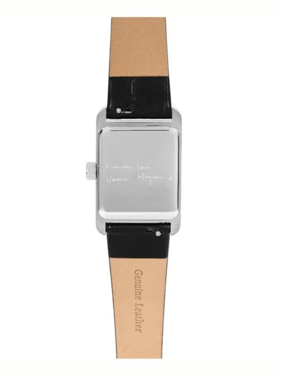 Heaven Mayhem Icon Watch in Silver/Black  with extra Brown strap